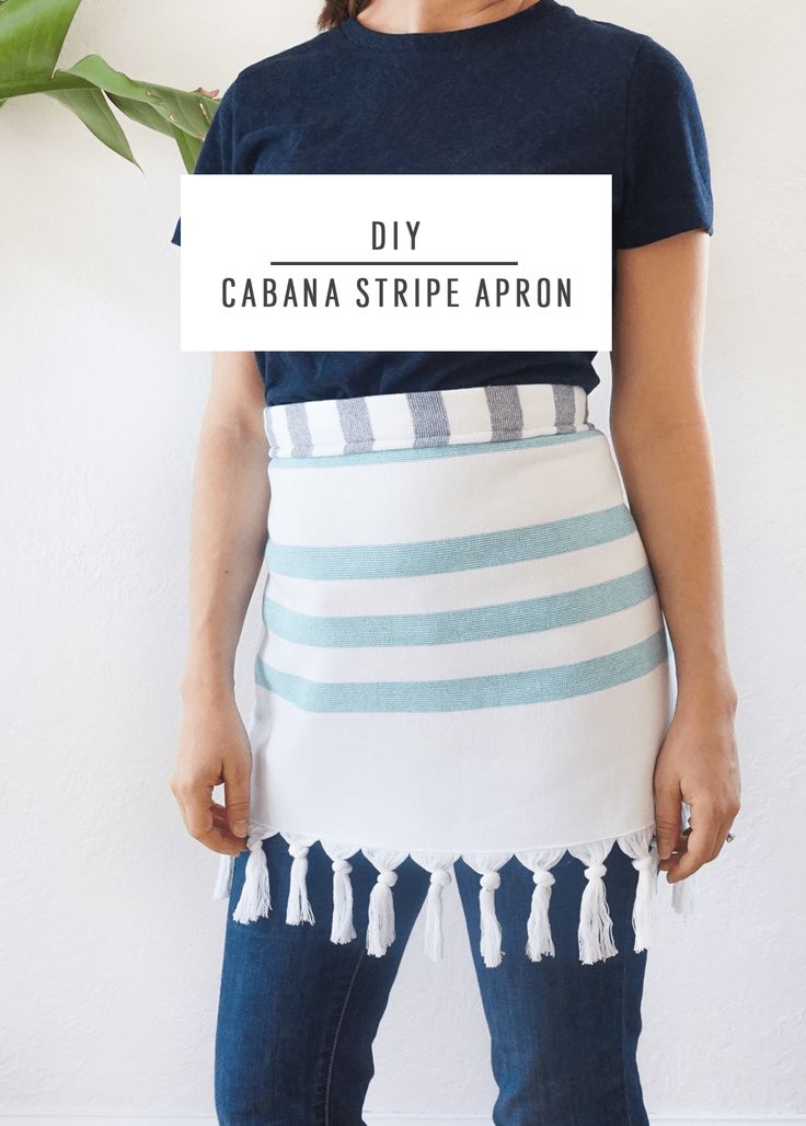Cabana Stripe Apron by Sugar & Cloth, an award winning DIY, home decor, and reci...