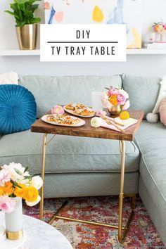 Date Night In: DIY TV Tray Table & Folded Heart Napkins