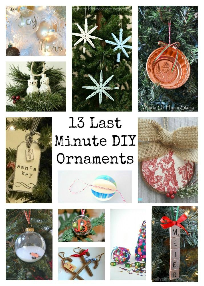 13 Last Minute DIY Ornaments