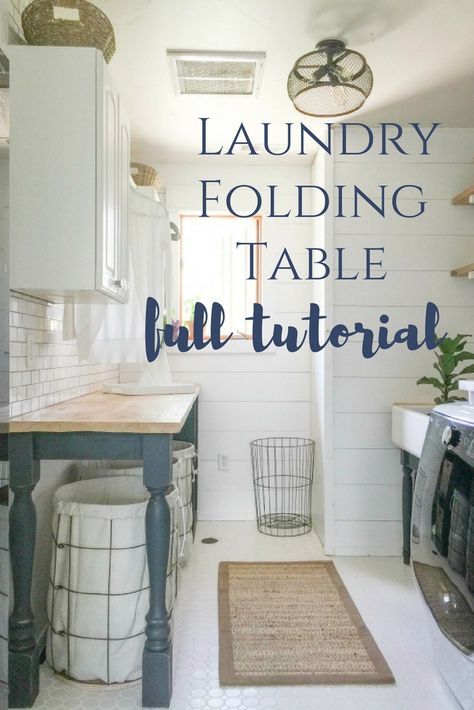 Laundry Folding Table | DIY laundry folding table | DIY project | Laundry room d...