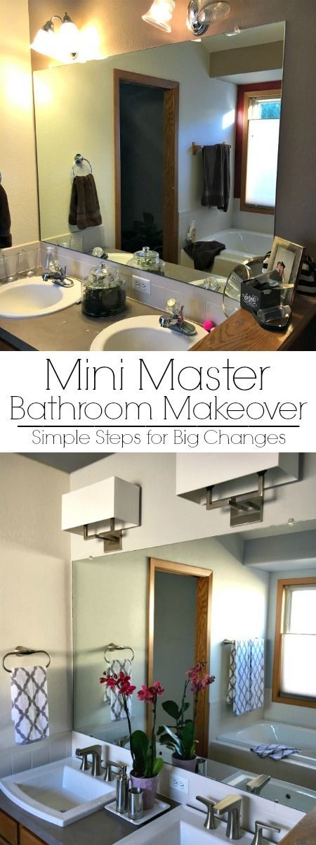 My mini master bathroom makeover was achieved with simple steps anyone can do!