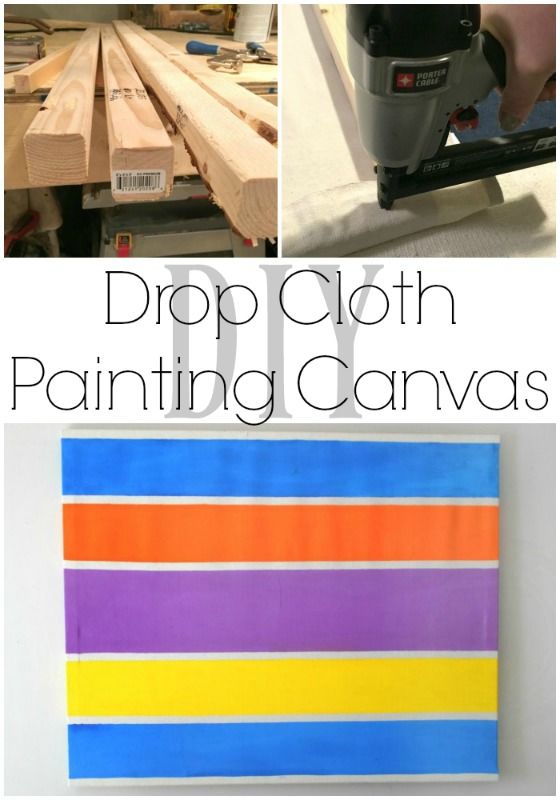 You can use drop cloths for so many fun projects, including making your own pain...