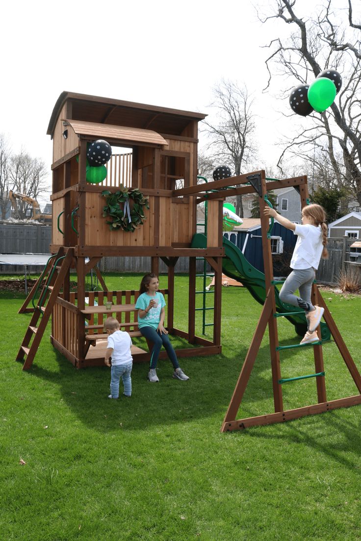 New Playset in our Backyard