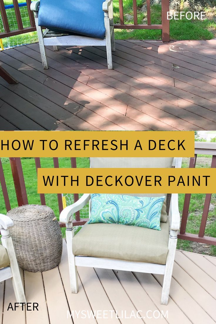 How To Refresh a Deck with Deckover Paint ...a budget friendly project to restor...