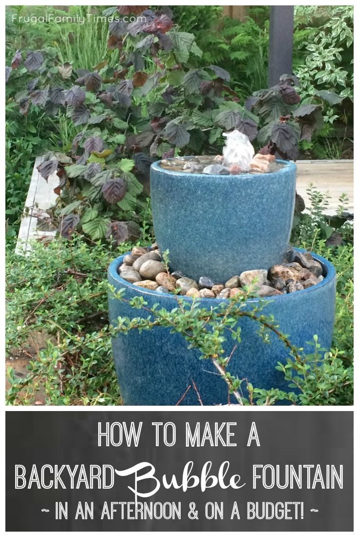 How to build a simple bubble fountain for your backyard or deck.  This was a qui...