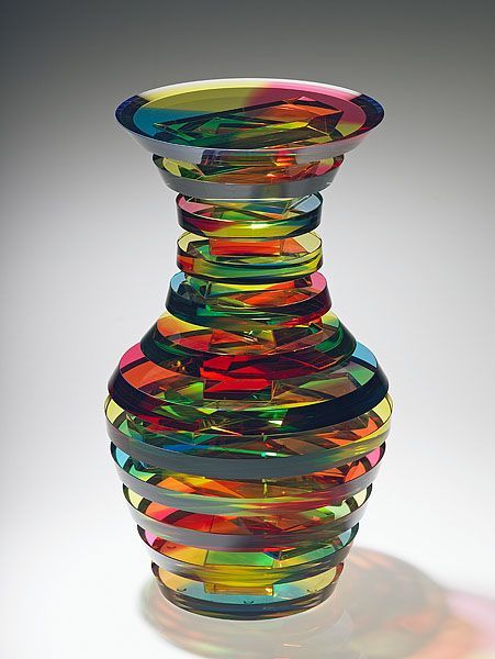 Sidney Hutter, Glass Artist - Polished Laminated Plate Glass Vase