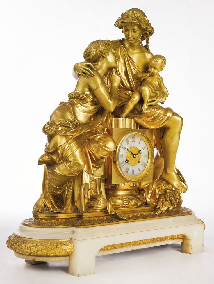 date unspecified A gilt bronze and beige onyx horloge à poser Paris, late 19th ...