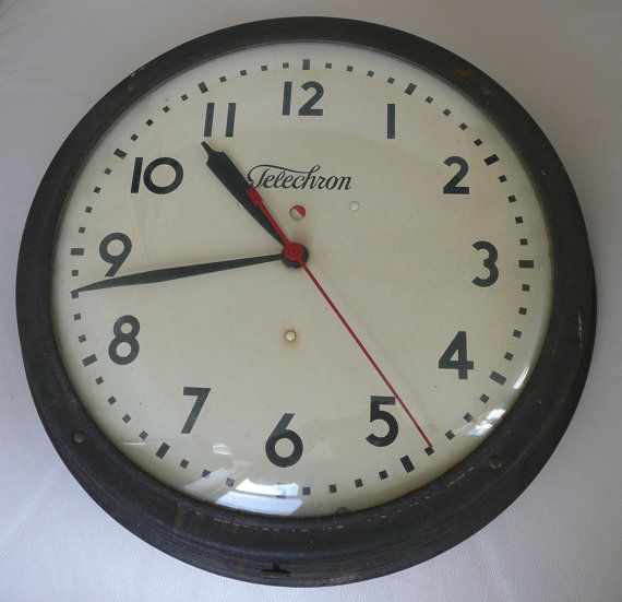 Telechron Company Vintage Industrial Wall Clock by Streetreasure, $50.00