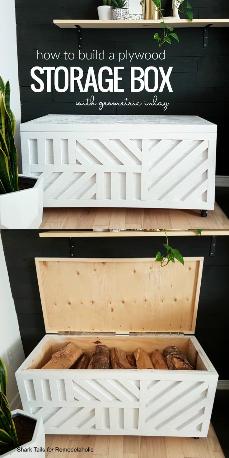 This plywood storage box is easy to build from just ONE sheet of 3/4