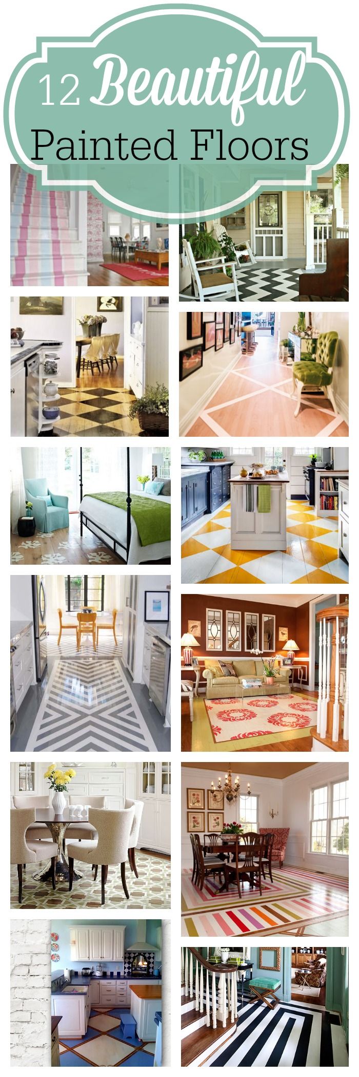 Beautiful painted floors! I don't think I will ever actually do this, but ma...