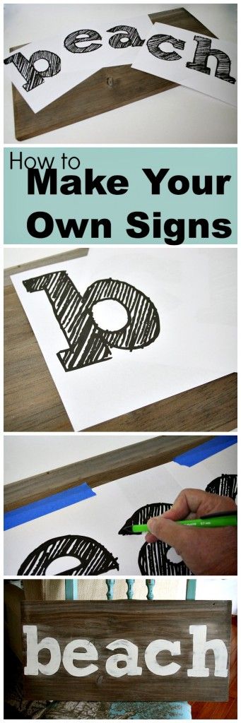 Easy sign making idea! No special cutting tools required! #signs #diycraft