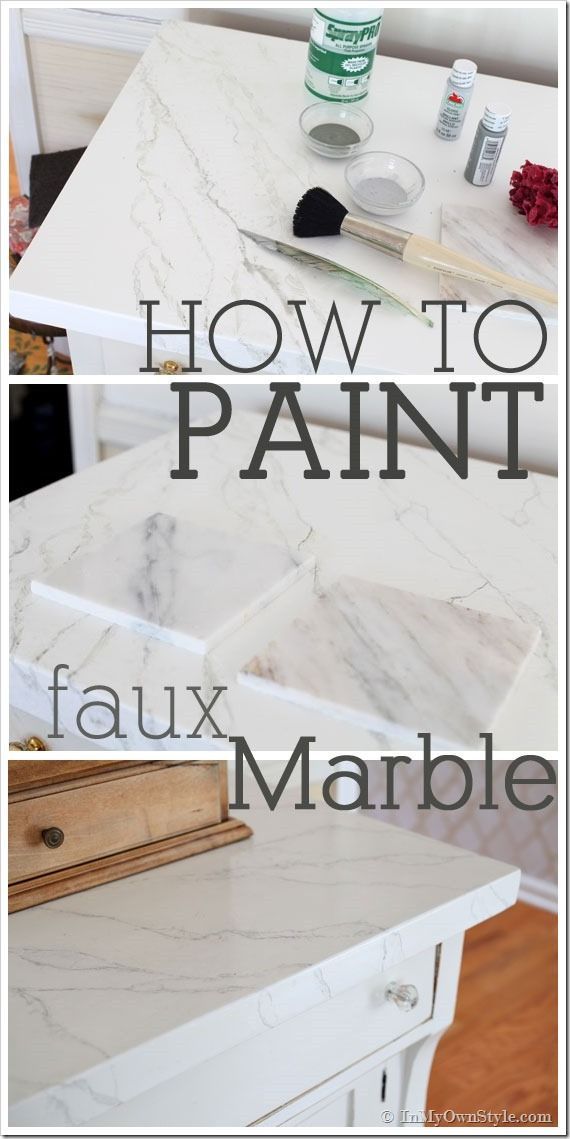 How to paint faux marble