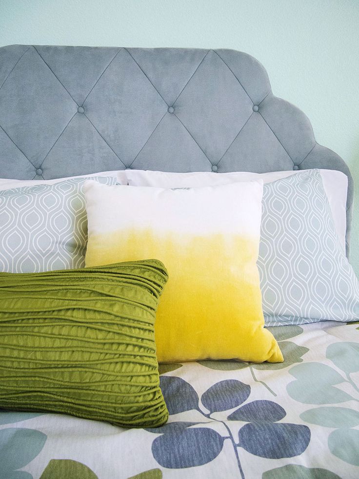 A colorful bedroom makeover.