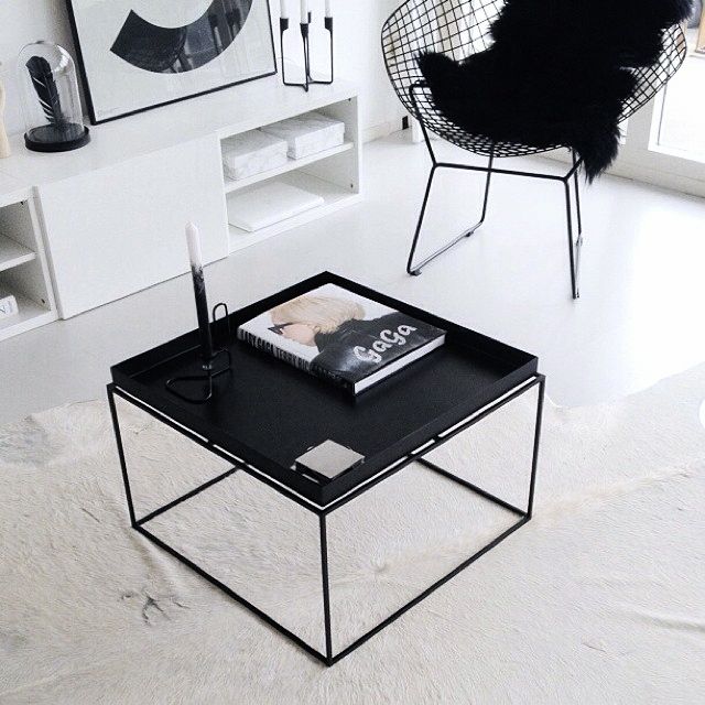 the coffee table | black and white