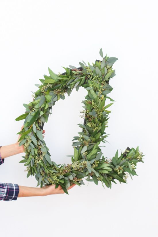 DIY // how to create a giant garland letter for parties and events
