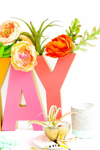 Make your own custom, Oh Joy! for Target inspired, typography vase using cardboa...