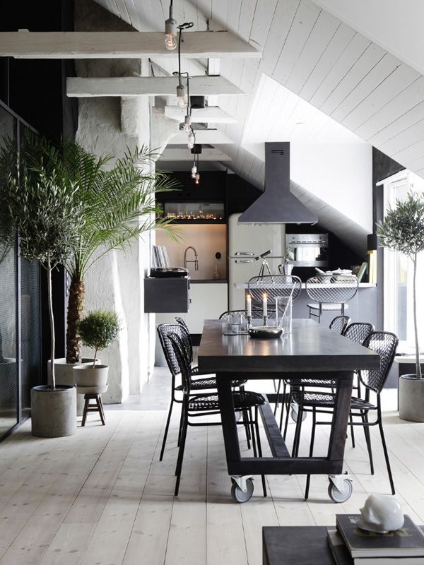 A stunning house tour in shades of black, grey and green.