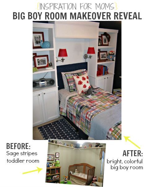 Nautical Themed Big Boy Bedroom Makeover from Inspiration for Moms