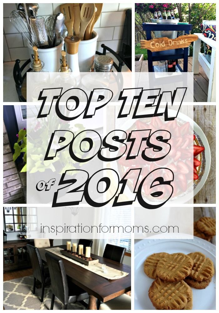 Top Ten Posts of 2016 at Inspiration for Moms