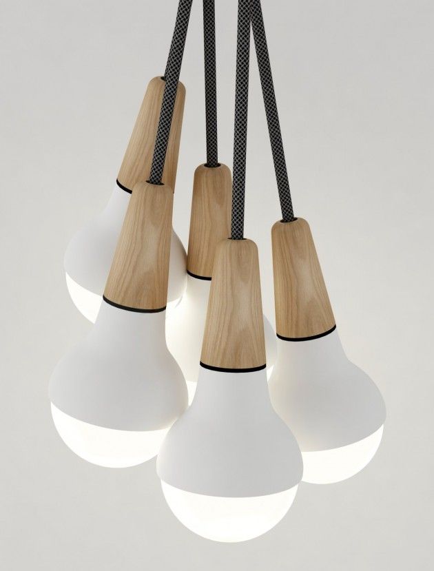 Australian designer Stephanie Ng has created Scoop, a pendant light made from wo...
