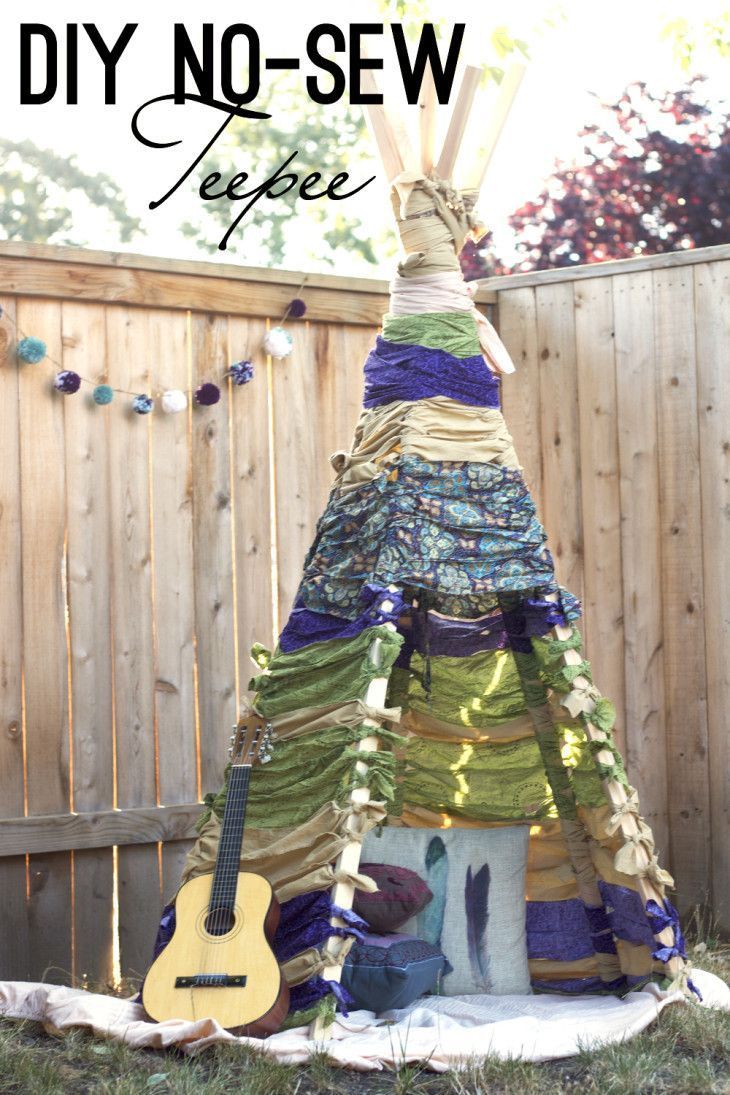 DIY No-Sew Teepee | Build this no-sew teepee perfect as a fort for the kids.