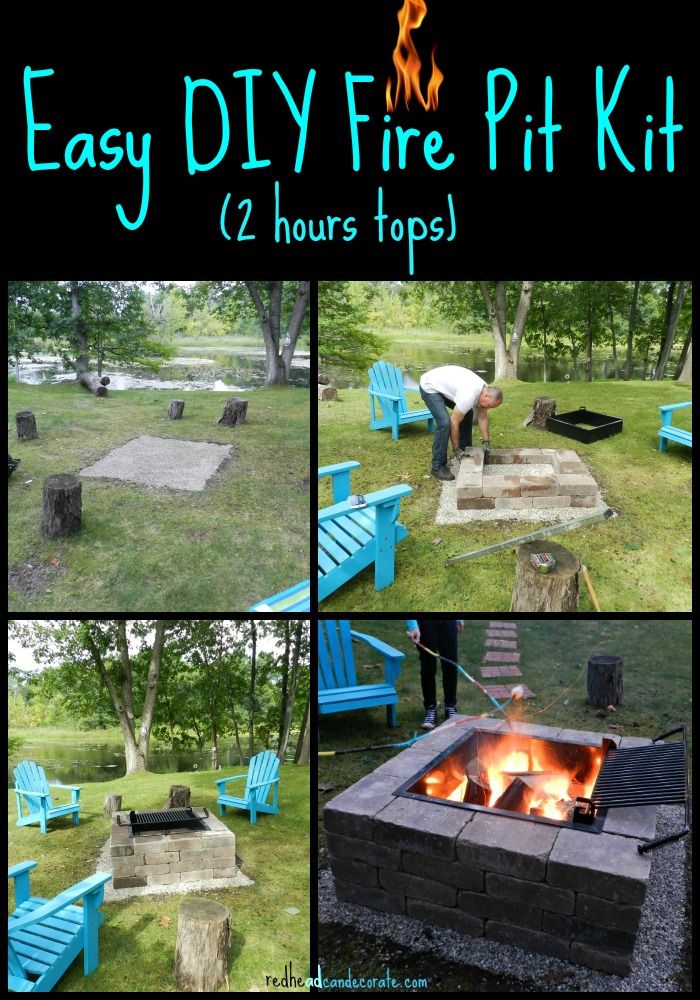Easy DIY Fire Pit w/ Grillâ€¦we put this together in under 2 hours!
