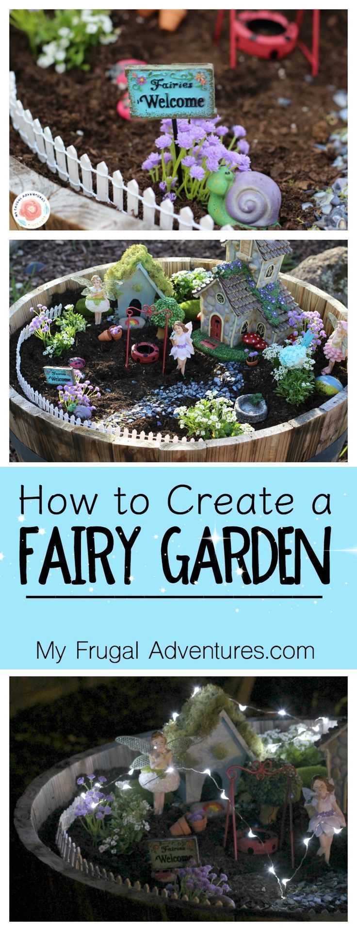 Fun and whimsical fairy garden for indoor or for outdoor use. Such a fun childre...
