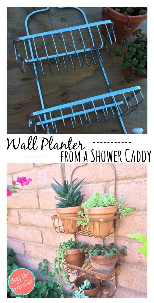 How to use a bathroom shower caddy into a shower caddy vertical planter. Perfect...