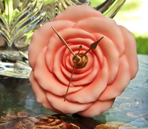 Rose Flower Time Clock