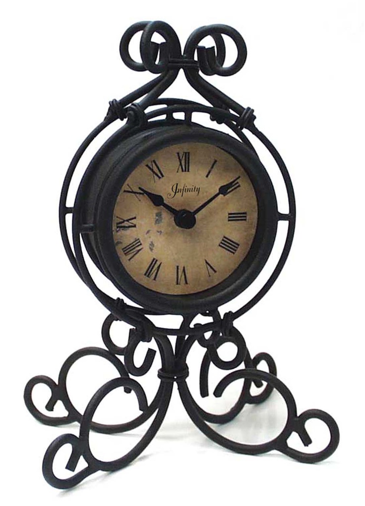 The Grace table top #clock by Infinity Instruments. #Ornate metal with an antiqu...