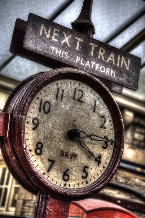 Train depot clock