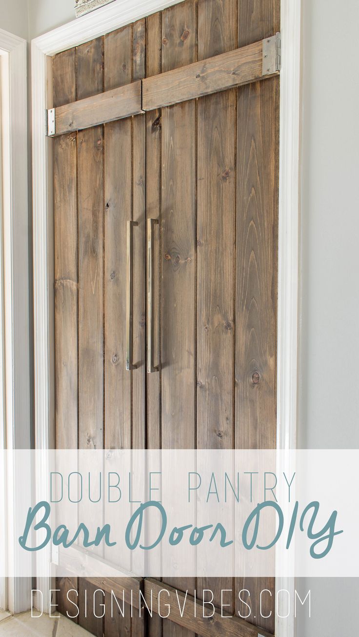 Double Pantry Barn Door DIY Under $90- Bifold Pantry Door DIY