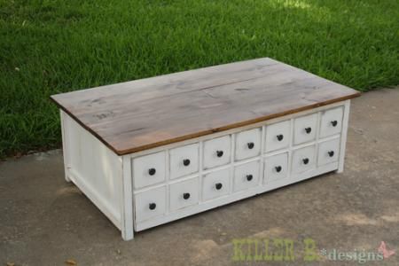 Ana White | Build a Apothecary Coffee Table with Toybox Trundle | Free and Easy ...