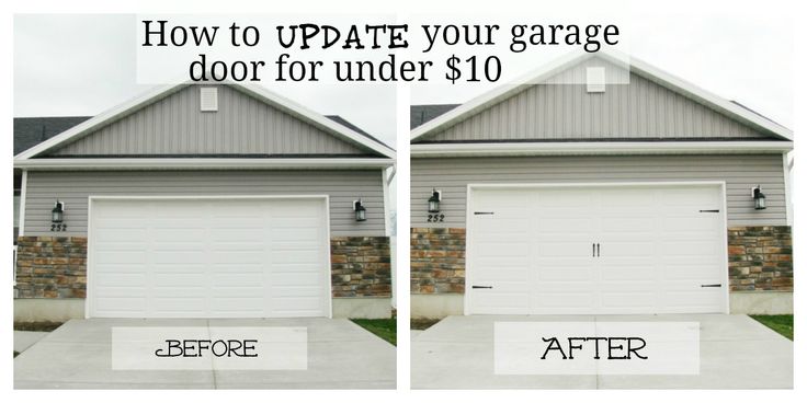 How to update your garage door for under $10. Carriage Style Garage Door