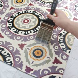 Make your own custom rug out of any fabric you love from the craft store! This i...
