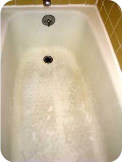 Getting stains out of the tub that just won't seem to go away.