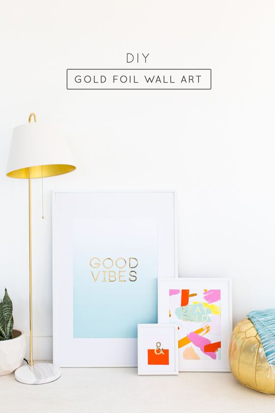 DIY Gold Foil Wall Art and Printables