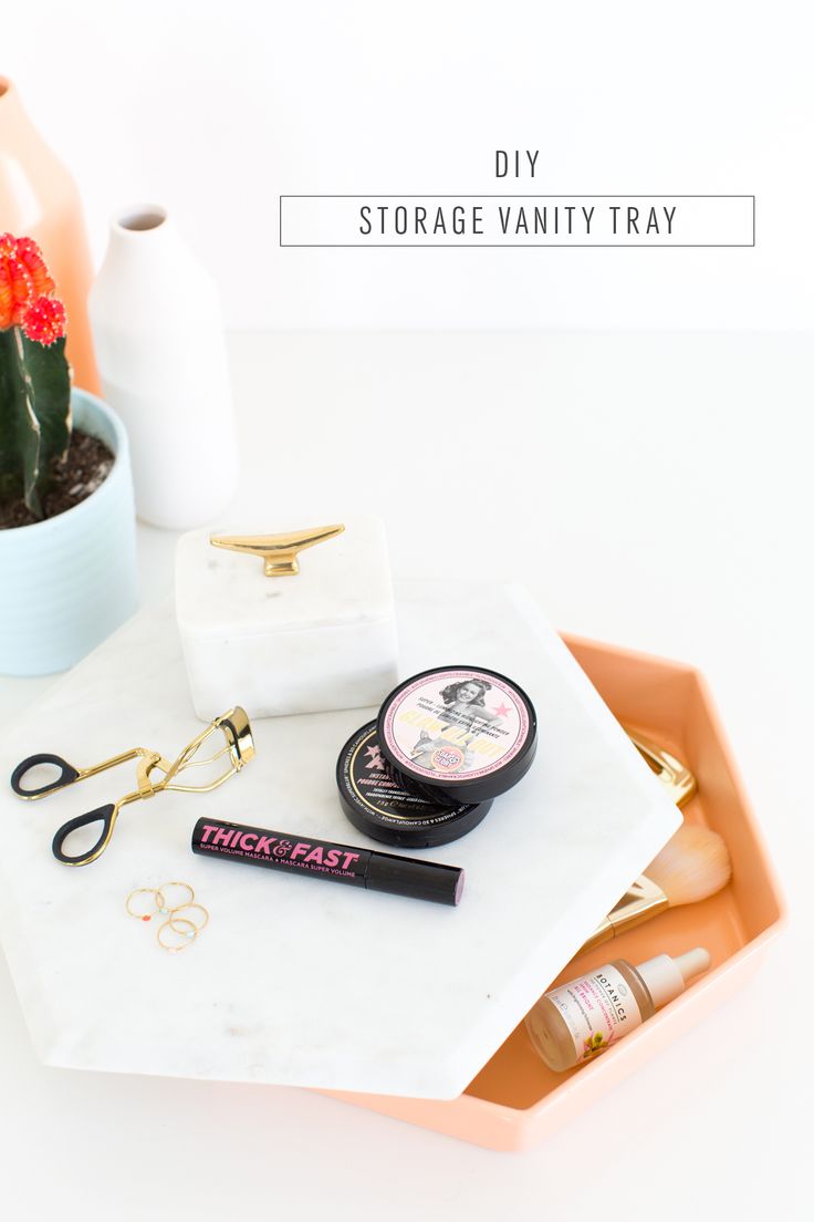 DIY Vanity Tray with Storage