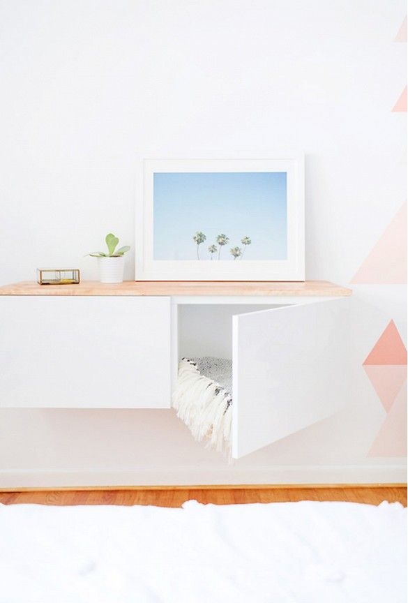White shelving idea for young child's room