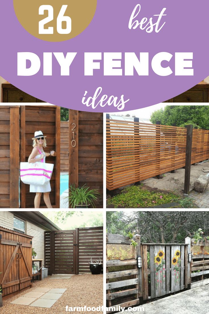 26+ Affordable DIY Fence Ideas You Need To Try #diyfence #backyard #garden #priv...