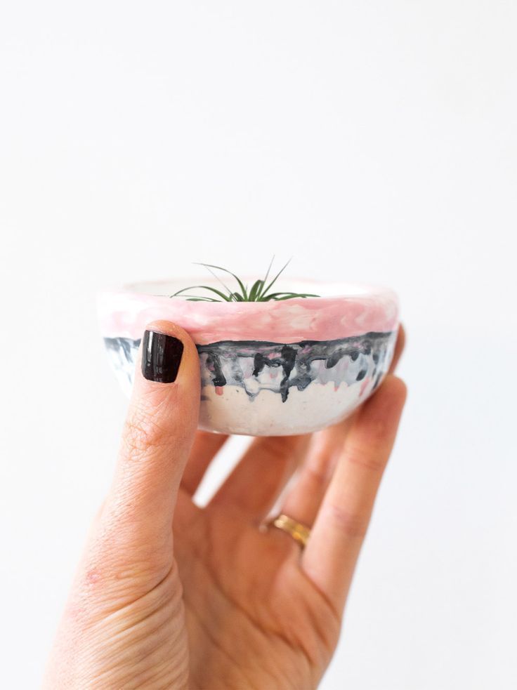 Make these adorable mini DIY plant pots, perfect for air plants! Get creative!! ...
