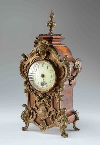 1887 Rococo Style Lenzkrich German Mantle Clock.  15.JPG