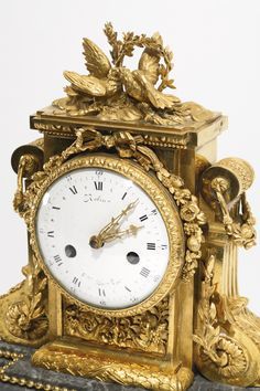 A LOUIS XVI ORMOLU MANTEL CLOCK, ATTRIBUTED TO JEAN-JACQUES LEMOYNE CIRCA 1785, ...