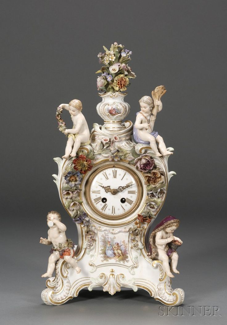 Meissen Porcelain Mantel Clock | Sale Number 2465, Lot Number 466 | Skinner Auct...