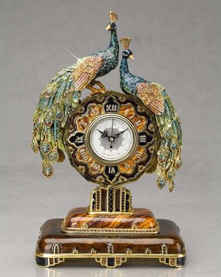 Peacock clock