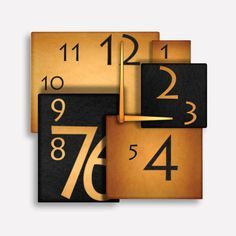 Squares Modern Wall Clock Design by walldecoration on Etsy, $30.00