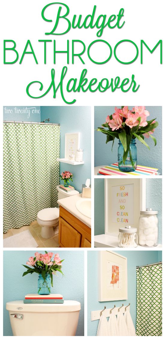$100 bathroom makeover using old, new, and thrifted items!