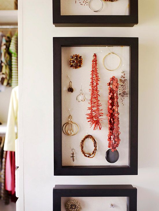Bedazzled Wall Art     Problem: Tangled jewelry      Solution: You use your jewe...