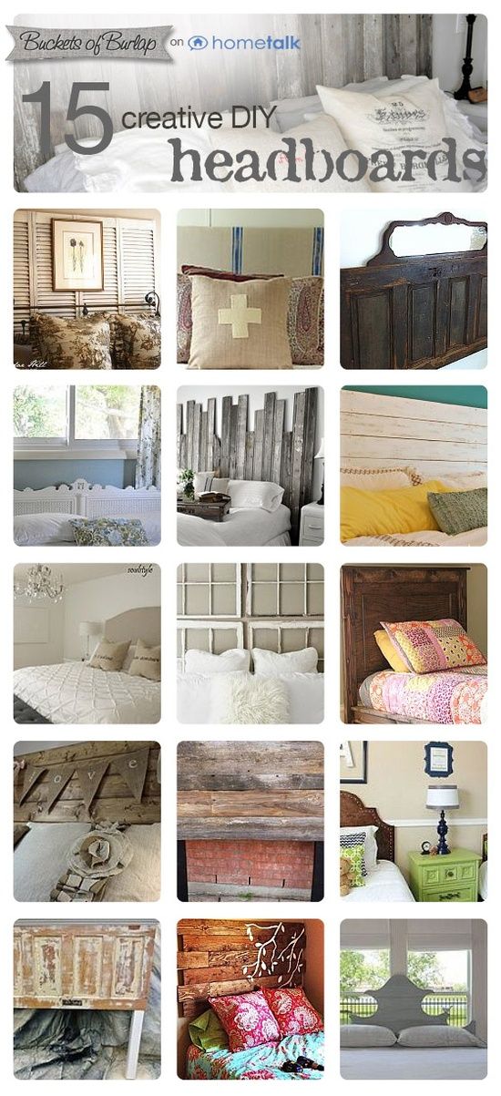 DIY:: #15 Beautiful Budget Headboard Projects ! All Of These Would Make Timeless...