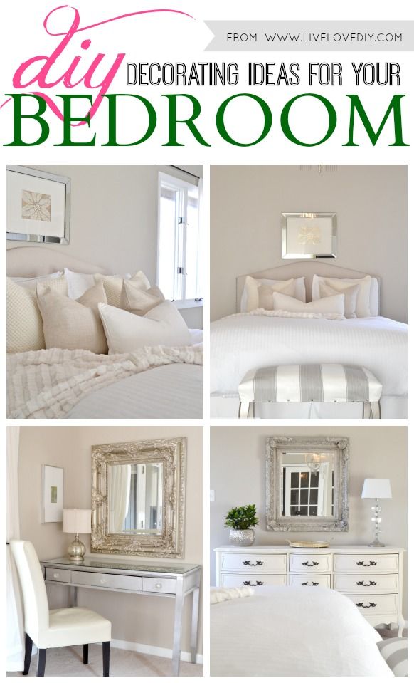 DIY Decorating Ideas for Your Bedroom. So many great ideas in this post!
